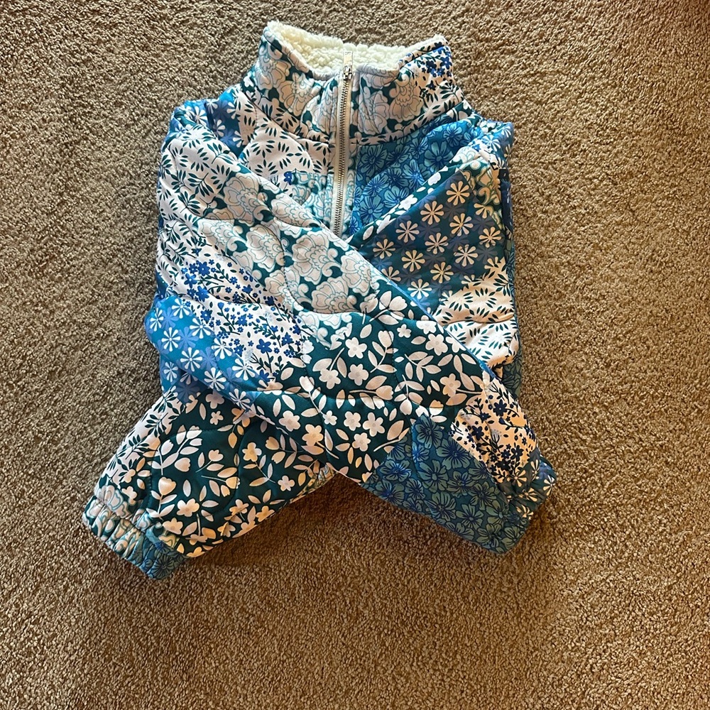 Altar'd State Blue and White Floral Top